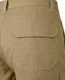 BLU ROCKMEN COTTON FLEX STRETCH CARGO SHORTS, 11" INSEAM - SIZE: MEN 32 - KHAKI - Brand New