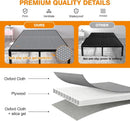 DRWWI BUNKIE BOARD 10MM 76” X 80” NON-SLIP BASE METAL BED FRAME KING SIZE - GRAY - Like New