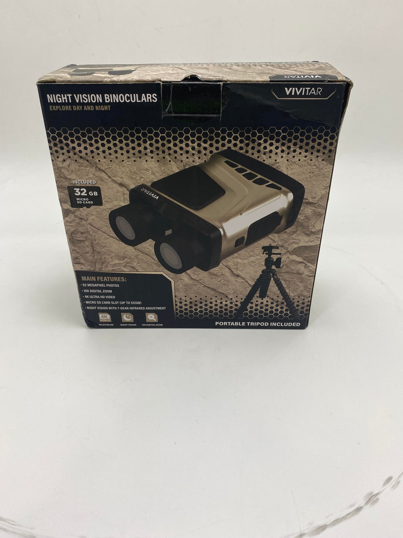 VIVITAR DIGITAL CAMERA BINOCULAR WITH 10X ZOOM AND NIGHT VISION, CAMERA - GOLD - Like New
