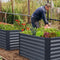 SAVANA GALVANIZED RAISED GARDEN BED 48"L×36"W×24"H, TITANIUM GRAY - GRAY - Like New