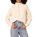 AMAZON ESSENTIALS SWEATERS DRESSY CASUAL MID GAUGE STRETCH HALF ZIP POLO - BEIGE - Like New