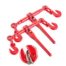 VEVOR 9215LBS 3/8" – 1/2" Ratchet Binders 2-Pack Red - Brand New
