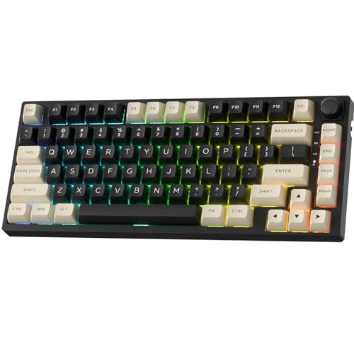 LTC NIMBLEBACK NB831 WIRELESS 75% 3-MODE WIRED MECHANICAL KEYBOARD COOKIE BLACK Like New