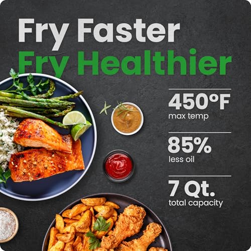 Chefman Air Fryer TurboFry 7-Qt, 6-in-1 High-Powered 450°F Cooking for RJ38-7TW - Like New