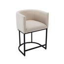 GUYOU 24” MODERN LINEN COUNTER BARSTOOL - BEIGE - Like New