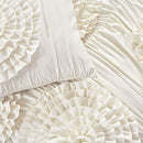 Lush Decor 3 Piece Serena Comforter Set, Queen, Ivory - Brand New