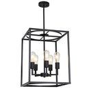 BONLICHT Farmhouse Pendant Light Fixture 5 Light Modern - Black Square Cage - Like New