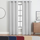 ECLIPSE ANDOVER SOLID TRIPLEWEAVE GROMMET CURTAINS (2 PANELS) 42 X 84 IN - WHITE - Like New