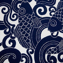 Downluxe Waterproof Square Corner Seat Cushion, 2 Pack - Blue Carp - Brand New