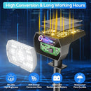NYMPHY solar lights outdoor waterproof ip68, 56 LED 3 lighting modes - 4 Pack - Like New
