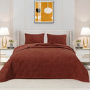 B0BW97V2B9 DOWN HOME 3 Pieces Chenille Quilt Set Modern Diamond Stitch KING - Brand New