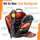 GOLKCURX TOOL BACKPACK HEAVY DUTY BACKPACK TOOL BAG 1680D GLKC-1680DBP - ORANGE - Like New