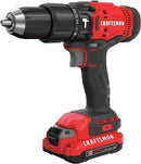 CRAFTSMAN V20 1/2 in. Cordless Hammer Drill Kit CMCD711C2 - Black/Red - Like New