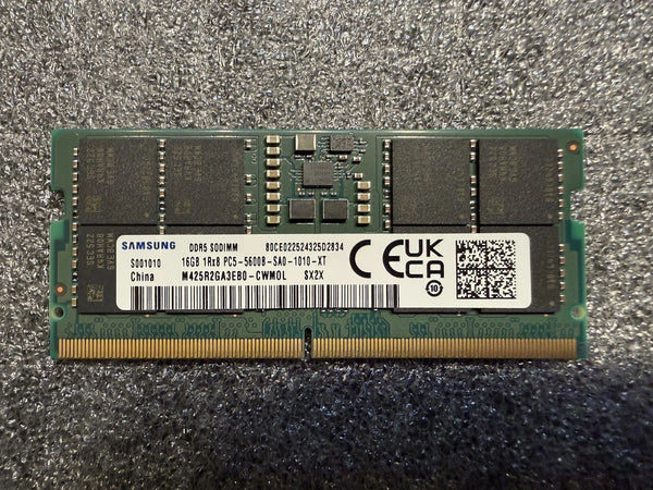 SAMSUNG DDR5 5600 16GB SODIMM PC5-5600B-SA0-1010-XT - GREEN - Like New