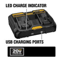 DEWALT 12/20V MAX MAX Battery Charger, Corded, Dual Charging (DCB102) - BLACK - Like New