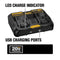 DEWALT 12/20V MAX MAX Battery Charger, Corded, Dual Charging (DCB102) - BLACK - Like New