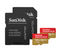 SanDisk Extreme Plus 128GB microSD Card with Adapter 2-Pack - Red/Yellow New