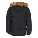 CANADA WEATHER GEAR MEN'S FUR HOODED PUFFER JACKET, BLACK, 2X-LARGE - Brand New