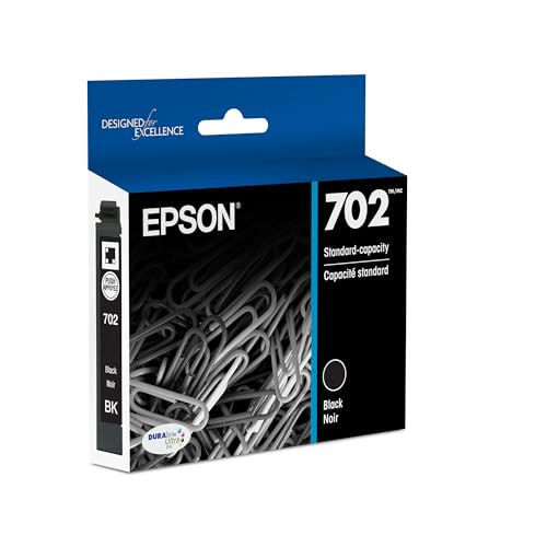 EPSON 702 DURABRITE ULTRA INK STANDARD CAPACITY BLACK CARTRIDGE - BLACK - Brand New