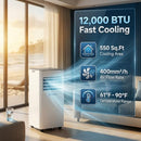 WIYTAMO 12000 BTU PORTABLE AIR CONDITIONERS WITH WIFI - WHITE/BLACK - Like New