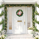 January Summer Wreath for Front Door with Lights 20 Inch Hawaii Flower Wreath - Like New