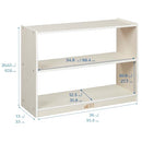 ECR4KIDS 2-SHELF MOBILE ISLAND STORAGE CABINET CLASSROOM FURNITURE WHITE WASH - Like New