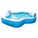 Members Mark Elegant Family Pool 10 Feet Long 2 Inflatable Seats Backrests - New - Brand New