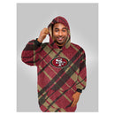 PEGASUS SAN FRANCISCO 49ERS 34" X 34" DIGITAL DASH SHERPA HOODED FAN CAPE - Like New