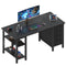 Lufeiya Gaming Desk with 4 Fabric Drawers & Storage Shelves 47 Inch - Black - Like New