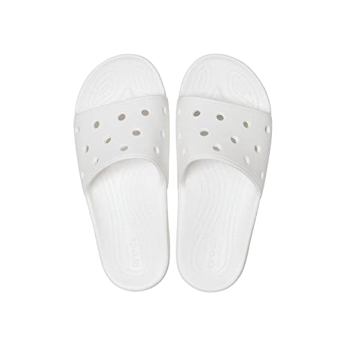 CROCS UNISEX-ADULT CLASSIC SLIDE SANDALS SIZE: MEN 9 WOMEN 11 WHITE - Brand New