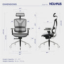 NOUHAUS ERGOPRO ERGONOMIC OFFICE CHAIR - SILVER - Like New