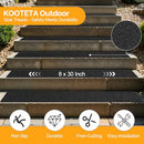 KOOTETA OUTDOOR STAIR TREADS FOR WOODEN STEPS NON SLIP 15 PACK 8" X 30" BLACK - Like New