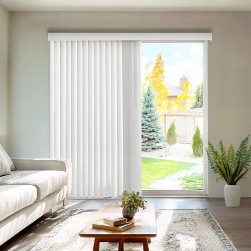 CHICOLOGY VERTICAL BLINDS DOOR BLINDS BLINDS SHADES BLACKOUT VBOW7884 - WHITE - Like New
