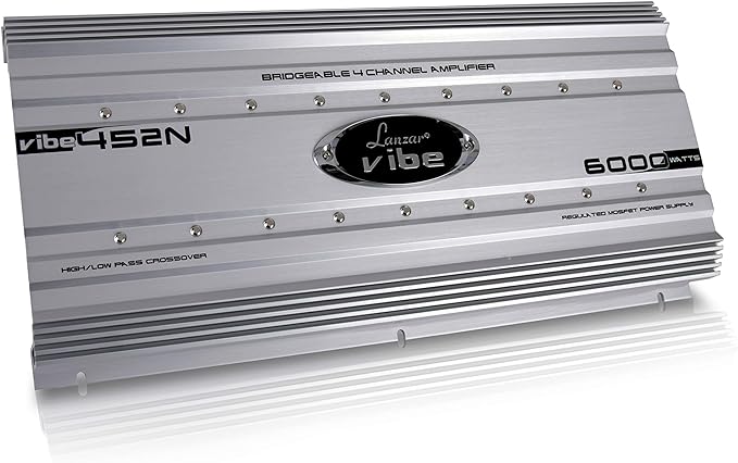Premium Lanzar Car Audio Amplifier Car Stereo 6,000 Watt 4-Channel - VIBE452N.5 - Like New