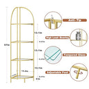 CROFY FOLDABLE 4 TIER CORNER SHELF, CORNER PLANT, GOLD METAL - GOLD - Like New