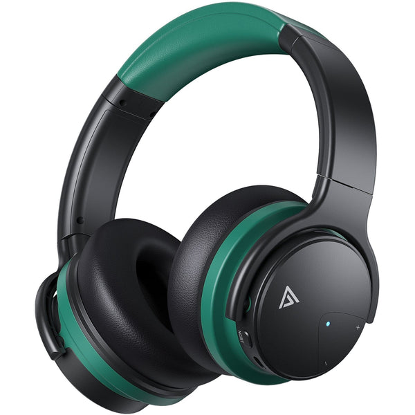 PurelySound E7 Active Noise Cancelling Wireless Bluetooth Headphones GREEN/BLACK Like New