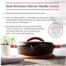 Cuisinel Pre-Seasoned Cast Iron Dual Handle Skillet with CI Lid 12in - BLACK - Like New