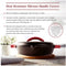 Cuisinel Pre-Seasoned Cast Iron Dual Handle Skillet with CI Lid 12in - BLACK - Like New