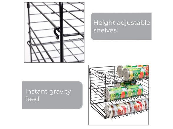 SMART DESIGN 3-TIER CAN ORGANIZER - BRONZE - Like New