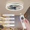 KINDLOV Low Profile Ceiling Fan with Light,6 Speeds and Dimmable,Flush Mount - Like New