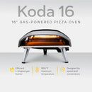 OONI KODA 16 GAS PIZZA OVEN 28MBAR PROPANE OUTDOOR PIZZA OVEN - SILVER Like New