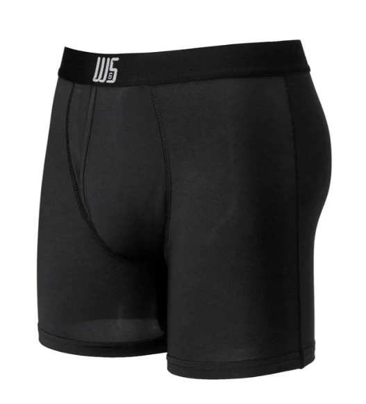 WARRIORS & SCHOLARS 6" INSEAM WARRIORFIT BOXER BRIEF - SIZE: MEN M - BLACK - Like New
