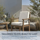 CALIFORNIA UMBRELLA DINING CHAIR PATIO SEAT CUSHION 20 X 40 PREMIUM FOAM - WHITE - Brand New