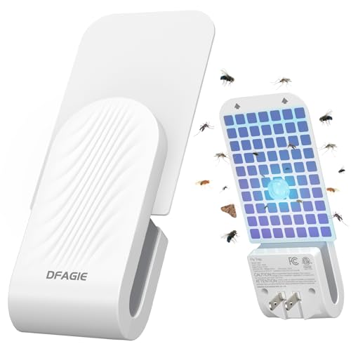 DFAGIE Fly Trap Indoor (1 Device + 5 Glue Cards), Plug-in, Mosquito, White - Like New