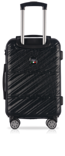 TUCCI ITALY STORTA ABS 17" CARRY ON LUGGAGE SUITCASE - BLACK - Like New