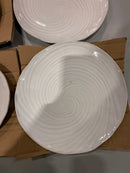 MIKASA HARLEY WHITE STONE WEAR 4PK PLATES STONEWEAR - HARLEY WHITE STONE - Like New