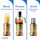 NUTRIBULLET® ULTRA PLUS KITCHEN SYSTEM, BLENDER, FOOD PROCESSOR - BRASS - Like New