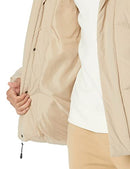 AMAZON ESSENTIALS MENS MID-LENGTH HOODED PUFFER COAT - SIZE M - TAN - Like New