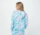 CANDACE CAMERON BURE THE MALIBU LOUNGE HOODIE - SIZE: WOMEN S - TIE DYE - Like New