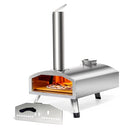 POLARCOFORGECO PORTABLE PIZZA OVEN OUTDOOR, 12 INCH G-HWPON003 - SILVER - Like New